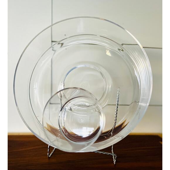 NIB Vintage - US Acrylic - 2 Piece Chip And Dip Tray Set 1999 - Picture 9 of 9